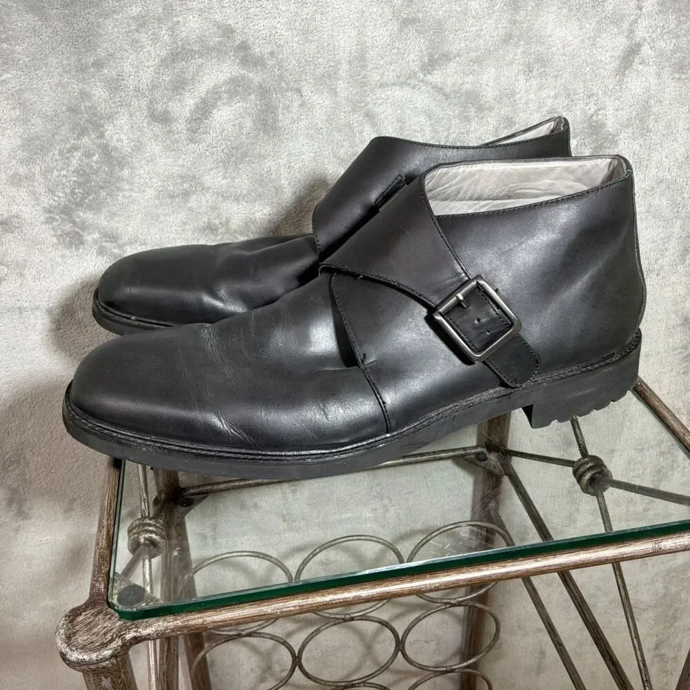 Kenneth Cole Monk Strap Boots Men's size 13 Black Big Wig